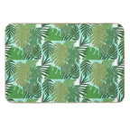 Fairy Tale Monstera Leaves in Shades of Green  Pet-Safe Bath Mat
