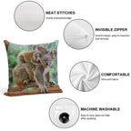 Koala And Joey Soft High-Density Material Throw Pillow