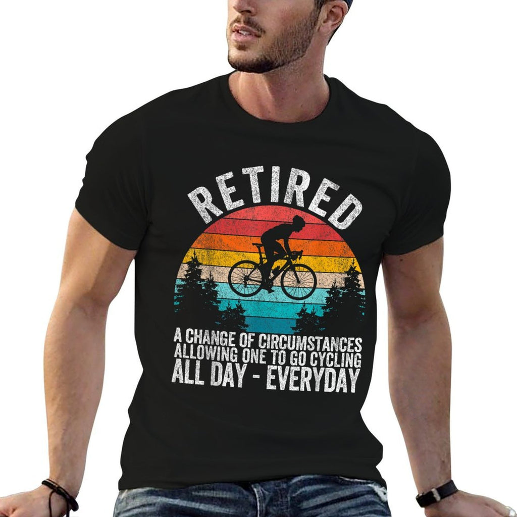 Funny Retired Definition Bicycle Cycling Cyclist Retirement  Easy-care T-Shirt