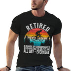 Funny Retired Definition Bicycle Cycling Cyclist Retirement  Easy-care T-Shirt