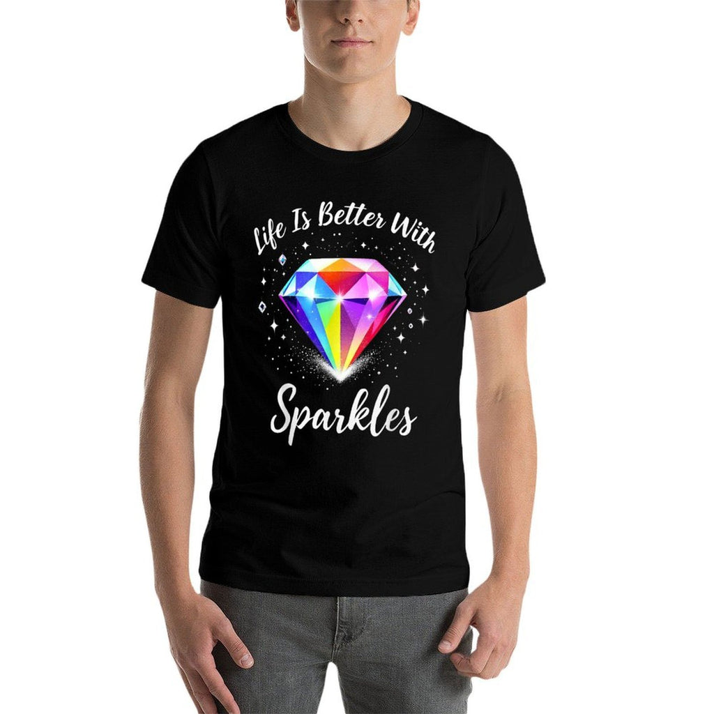 Diamond Painting Life Is Better with Sparkles  Easy-care T-Shirt