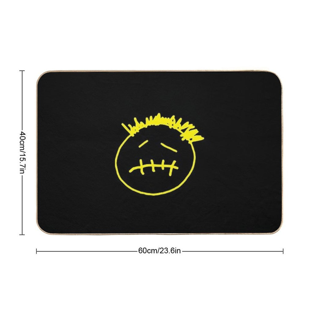 TRAVIS SCOTT FACE YELLOW HALLOWEEN THUG  Long-Lasting Bath Mat