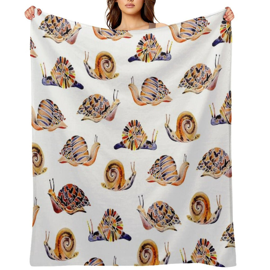 Snail Collection Compact Throw Blanket