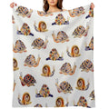 Snail Collection Compact Throw Blanket