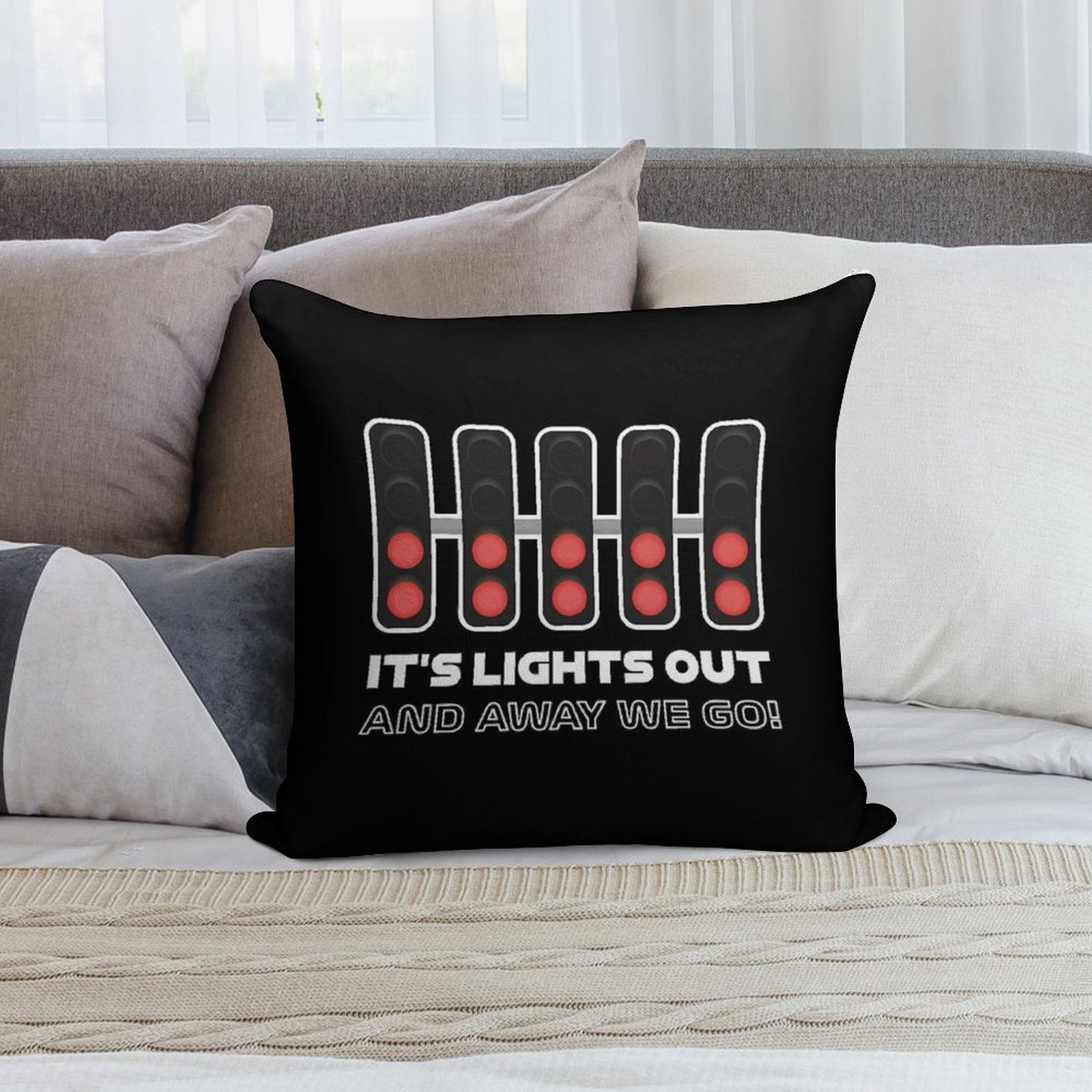 It's Lights Out And Away We Go! - Classy Version Soft Multiple Sizes Throw Pillow