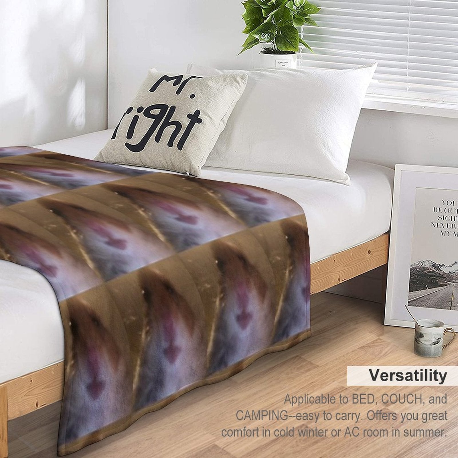 Staring Hamster Compact Throw Blanket