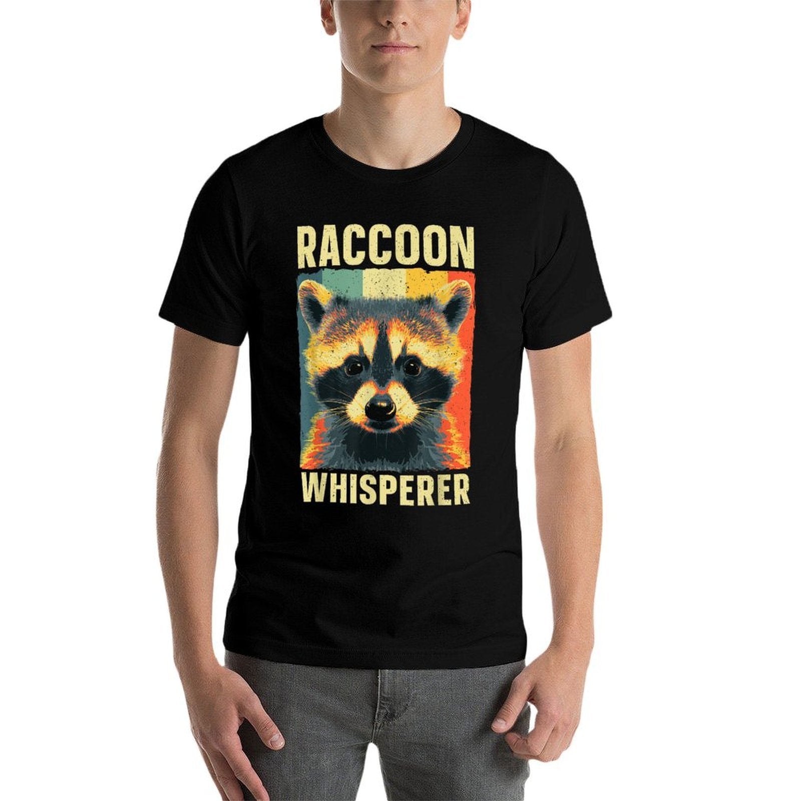 Cute Raccoon Design For Men Women Kids Racoon Lover Raccoon  Eco-friendly Material T-Shirt