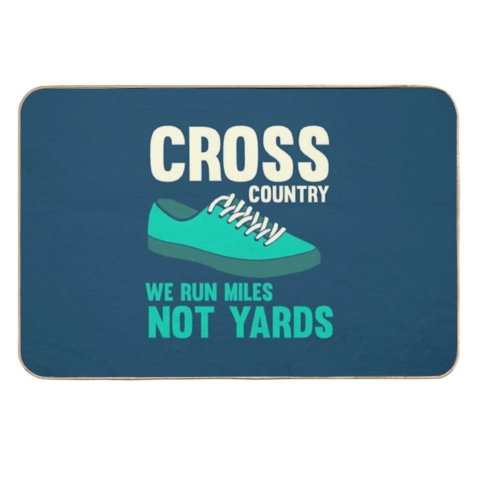 Cross Country Runner  Repositionable Bath Mat