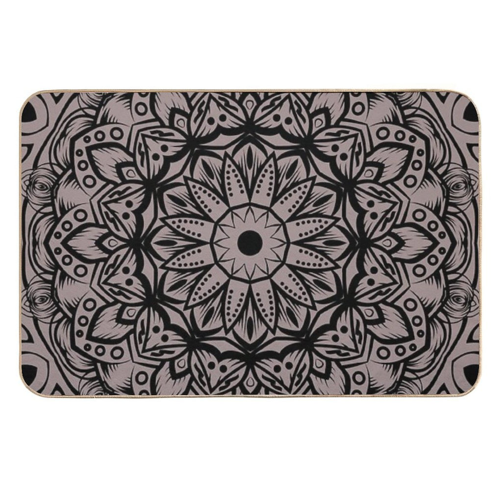 Mandala Floral Art  Pet-Safe Bath Mat