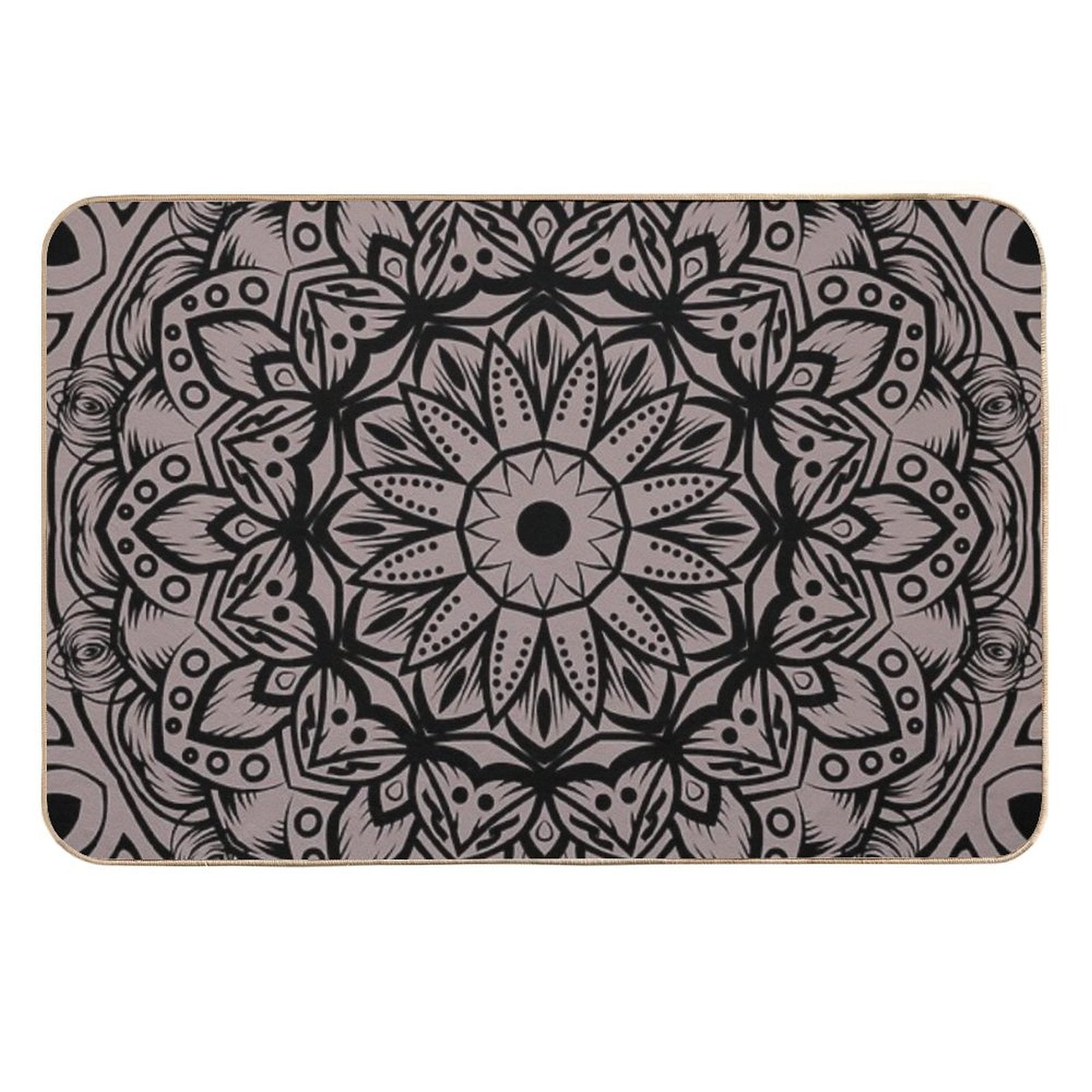 Mandala Floral Art  Pet-Safe Bath Mat