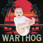 A-10 Warthog – Retro Jet Fighter Sunset Art Eco-conscious Throw Blanket