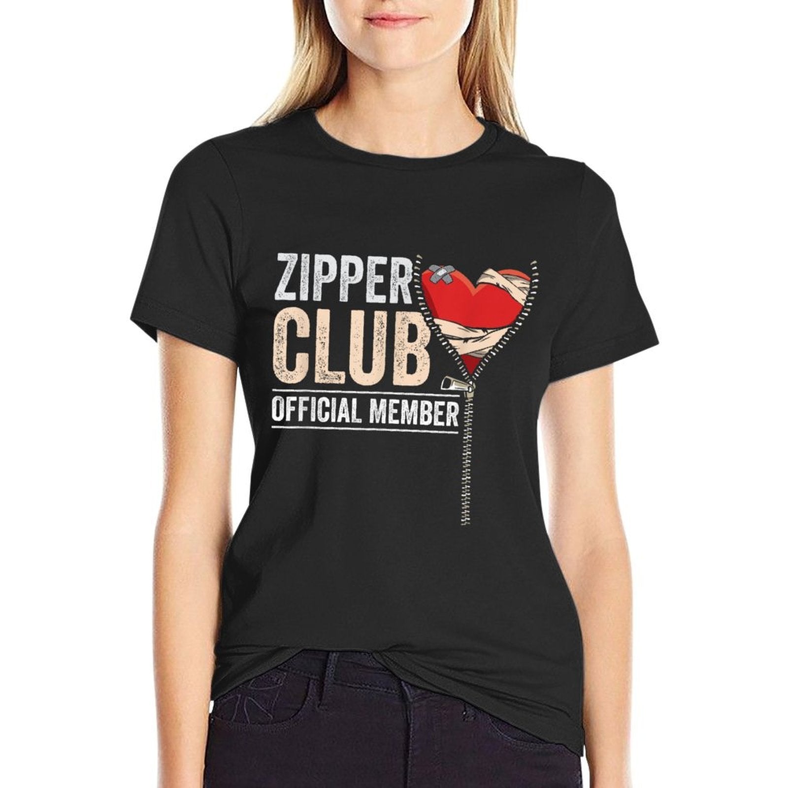 Open Heart Surgery Survivor Zipper Club Member Get Well Gift  Affordable Price T-Shirt
