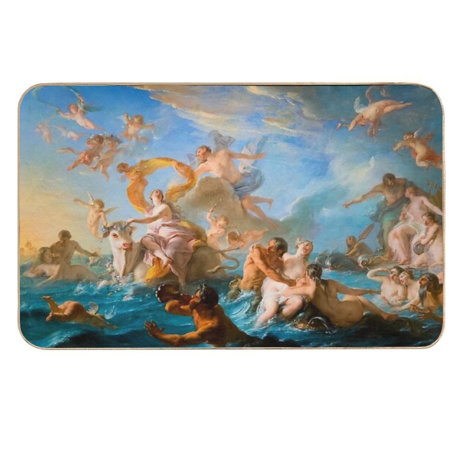 The Abduction of Europa, The Rape of Europa, Noel-Nicolas Coypel,Noël-Nicolas Coypel Europe  Stain-Proof Bath Mat