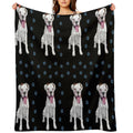White Boxer Dog Cute Pattern Travel-friendly Throw Blanket