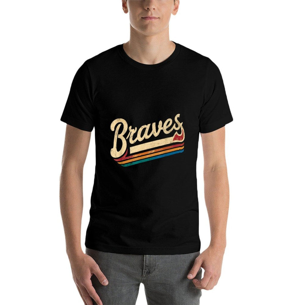 Vintage Braves Name Retro Classic  Moisture-wicking T-Shirt