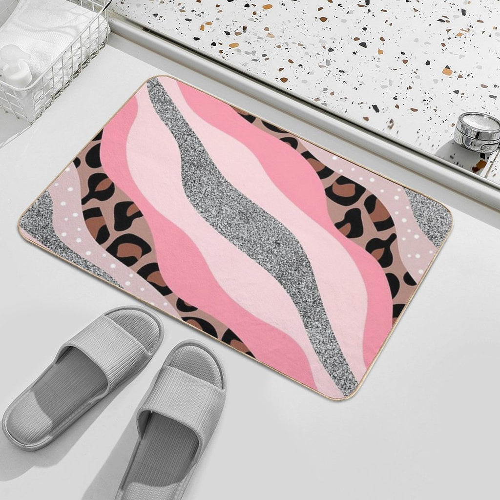 Aesthetic Pink  Dirt-Trapping Bath Mat