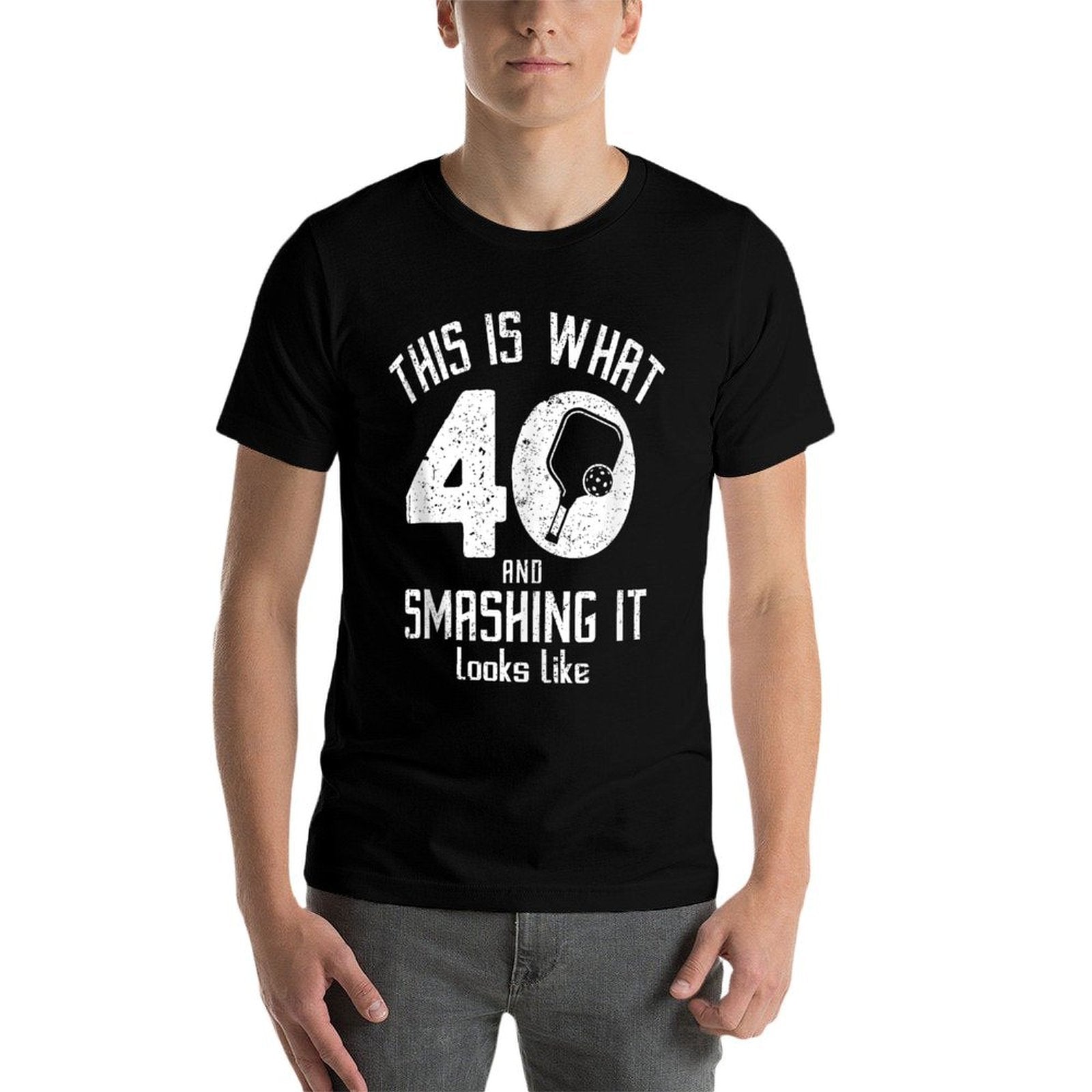 Funny Pickleball 40th Birthday 40 Years Old Love Pickleball  Breathable T-Shirt
