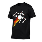 Miftees Bowlings Retro Bowling Funny Bowling Party  Heathered Texture T-Shirt