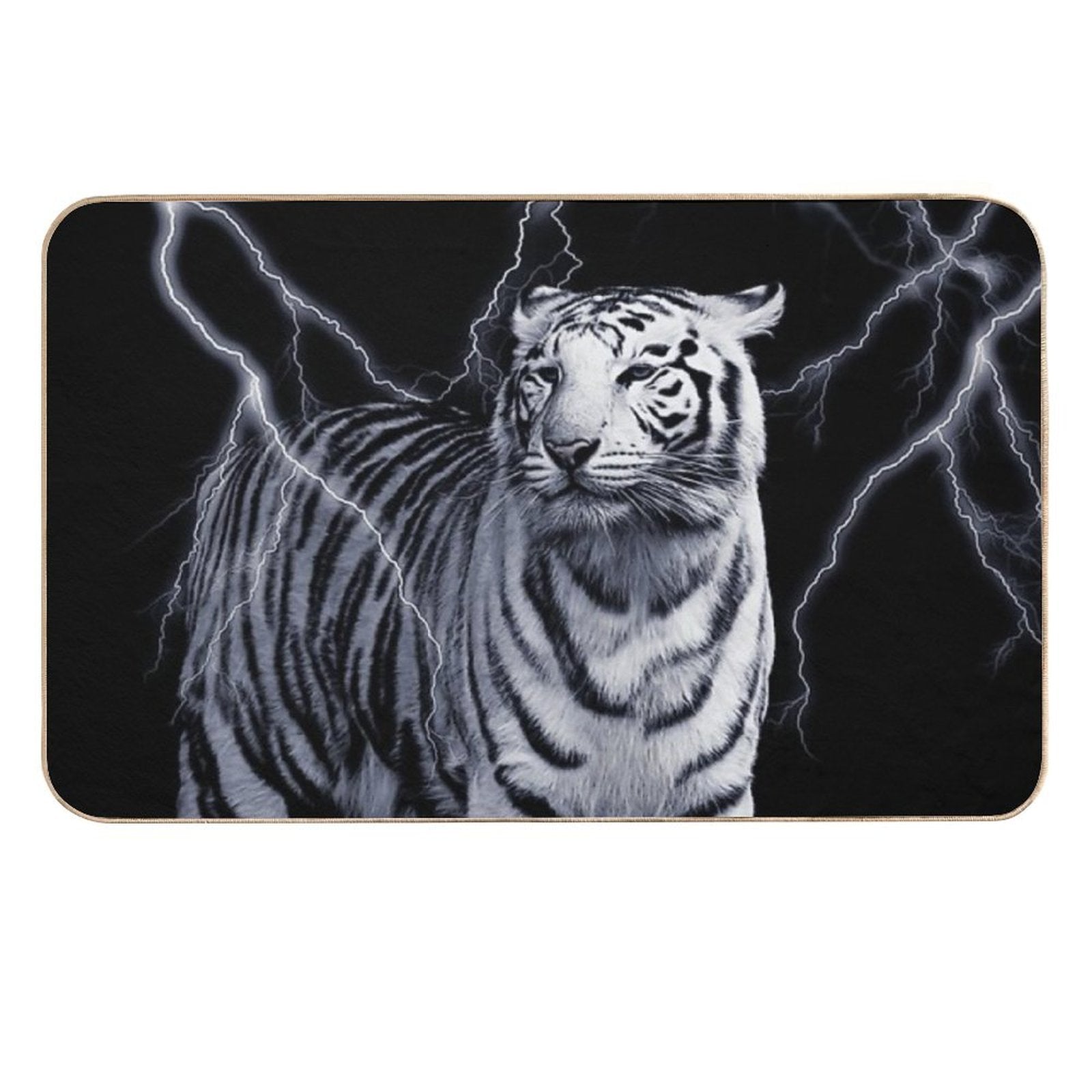 WHITE TIGER OF THE WEST  Fade-Resistant Bath Mat