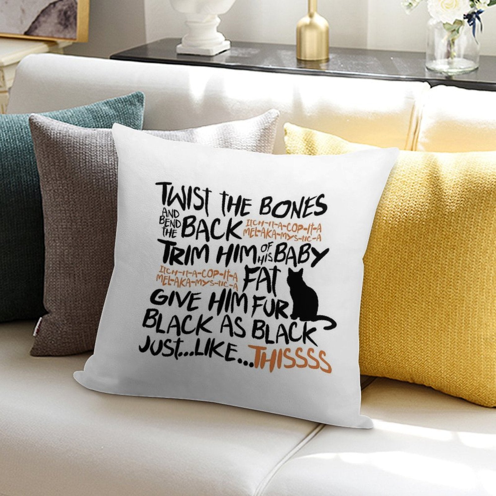 Binx Spell Soft Reinforced Edging Throw Pillow