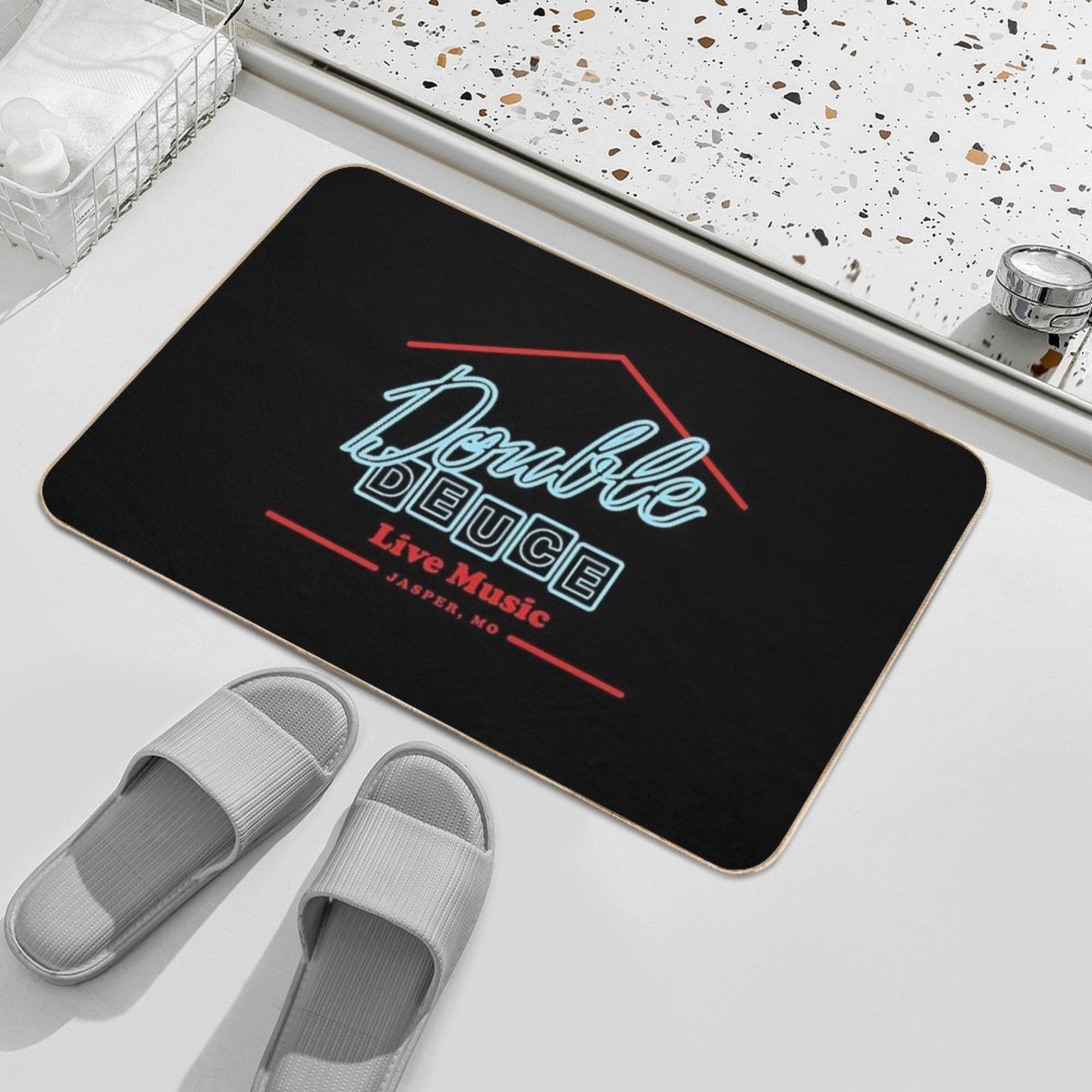 Double Deuce  Fade-Resistant Bath Mat