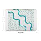 Ocean Two Blue Tone Aesthetic Design Durable Bath Mat
