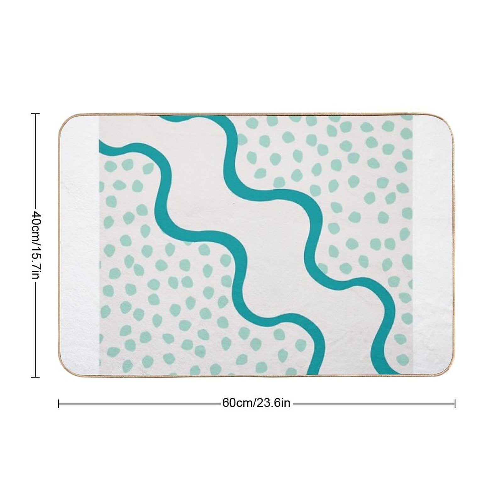 Ocean Two Blue Tone Aesthetic Design Durable Bath Mat