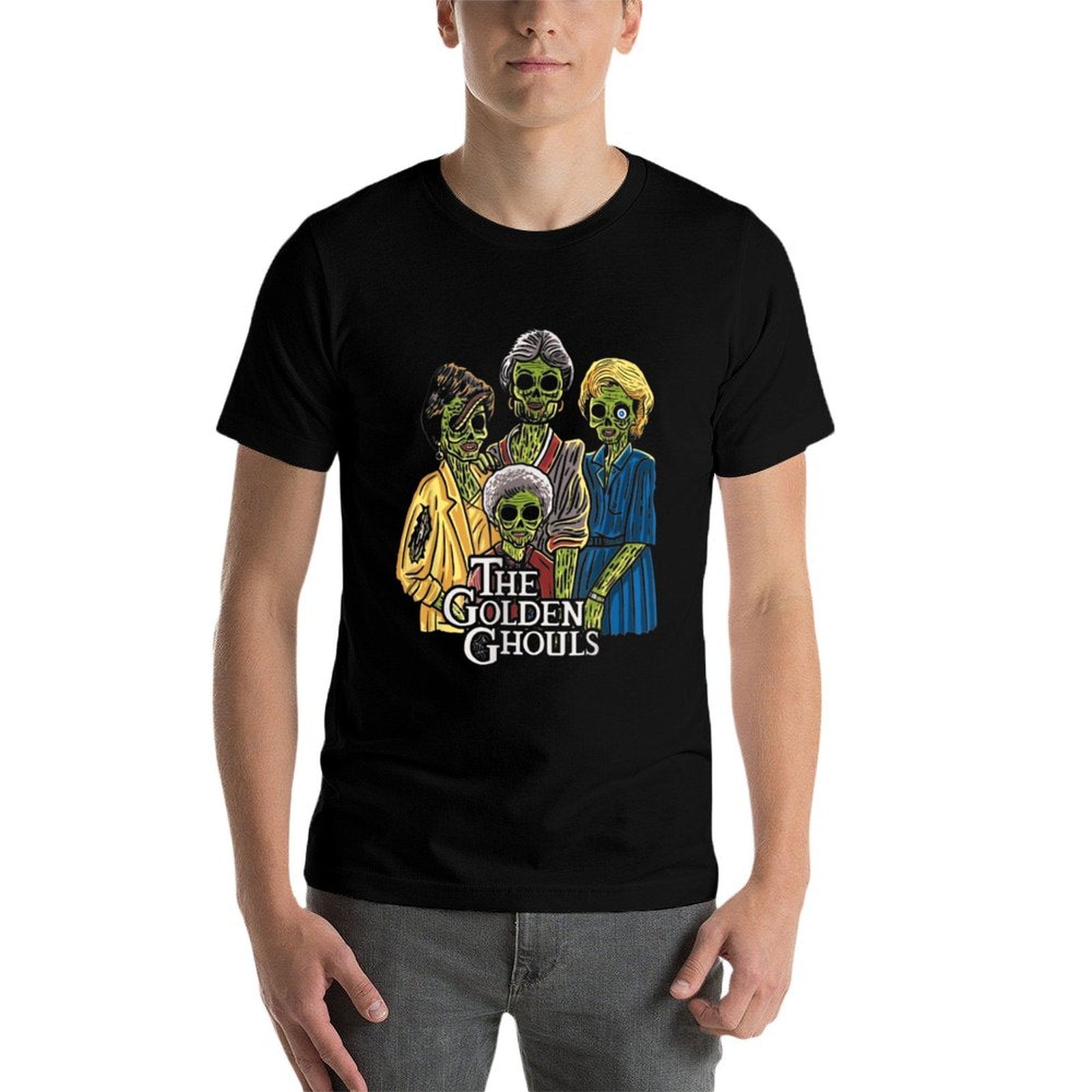 Vintage The Golden Ghouls Funny Gift For Men Women Halloween  High-quality Stitching T-Shirt