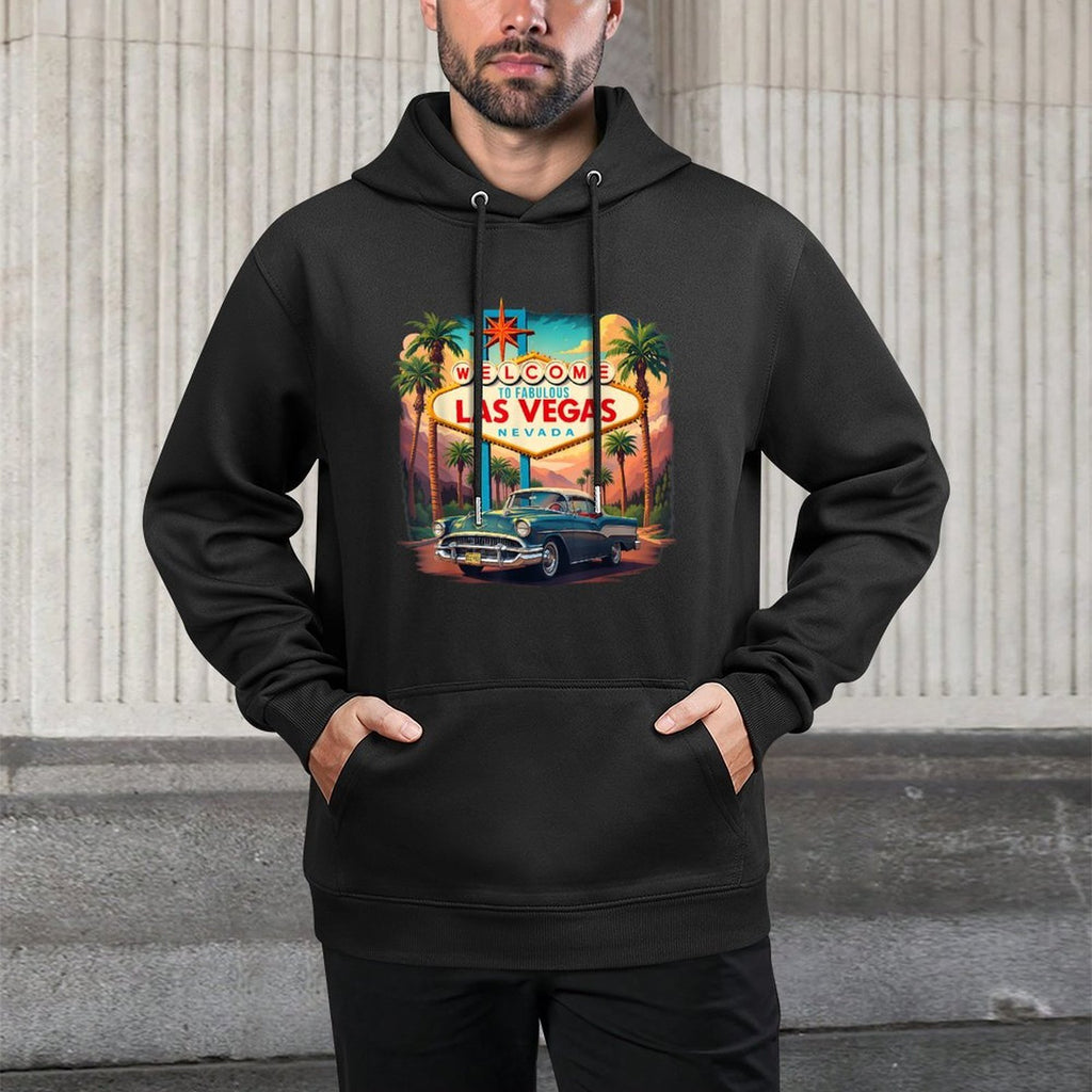 Retro Las Vegas Nevada Las Vegas Souvenir Vacation Trip Medium-Weight Fabric Hoodie