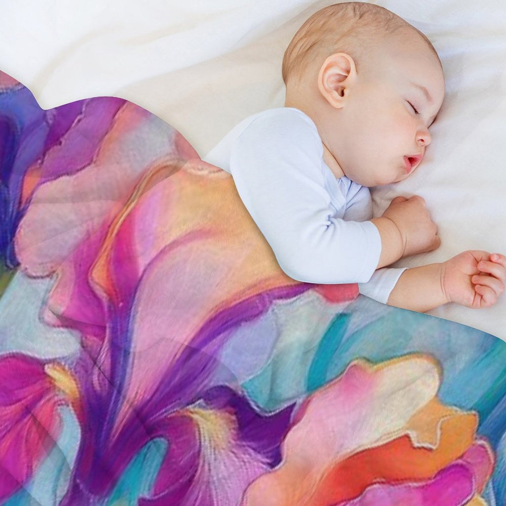 Iris Celebration Quick-dry Throw Blanket