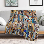 Mosaic Dogs Eco-conscious Throw Blanket