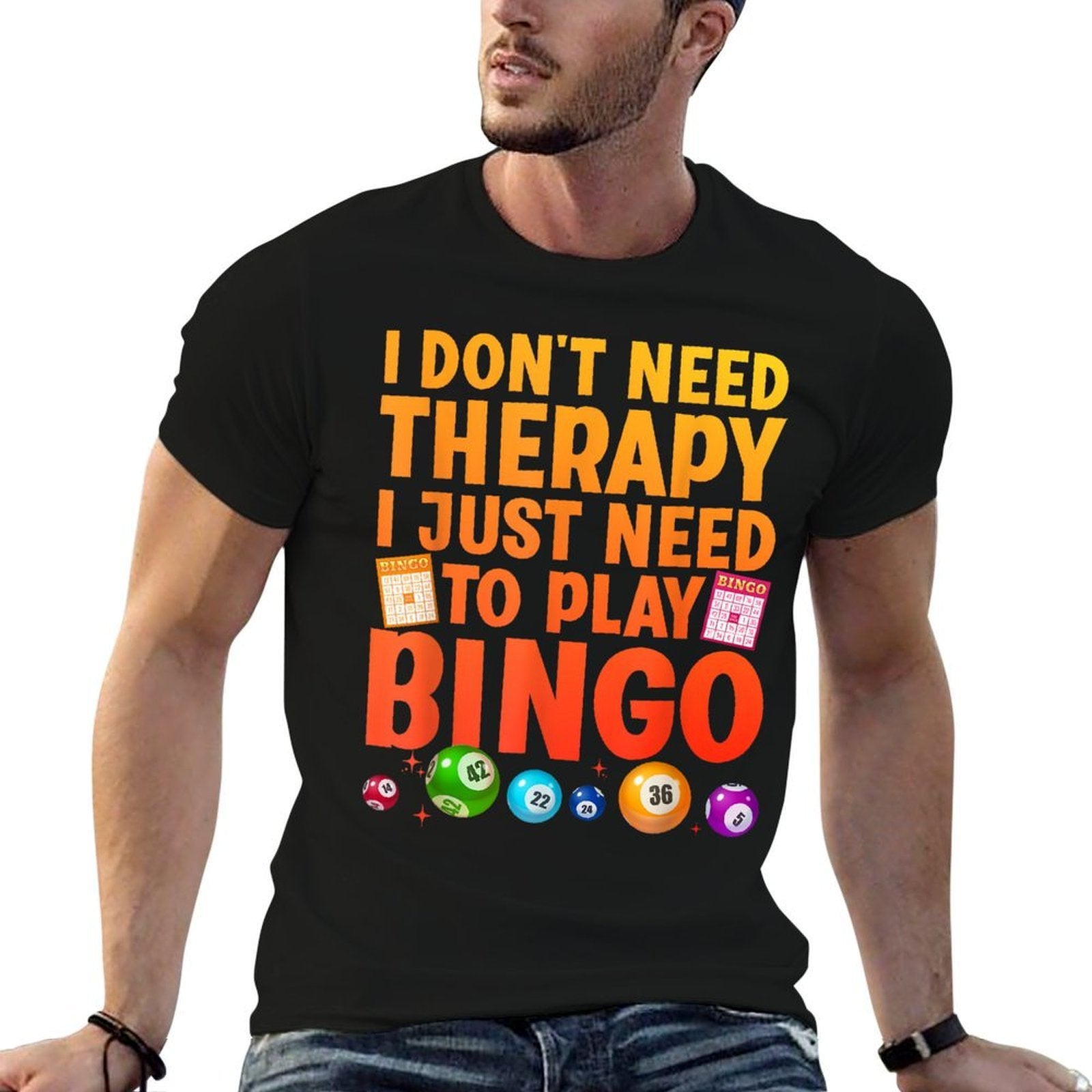 Cute Bingo Novelty For Men Women Bingo Lover Bingo Player  Easy-care T-Shirt