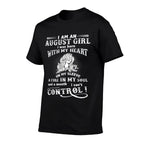 Im An August Girl I Was Born With My Heart On My Sleeve  Heathered Texture T-Shirt