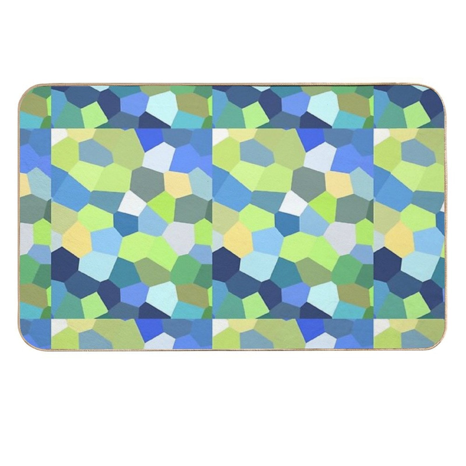 Colorful Mosaic Decorative Artwork IV  Fade-Resistant Bath Mat
