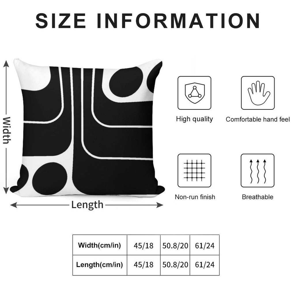 Retro Geometric Design 629 Soft Ultra-Soft Texture Throw Pillow