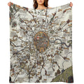 1928 Vintage London Bus-Services Map Lightweight Throw Blanket
