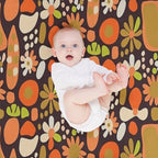 Retro Blossom Medley Premium Throw Blanket