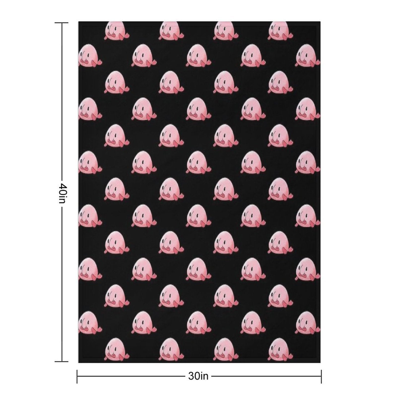 Cute Blobfish Shrink-resistant Throw Blanket