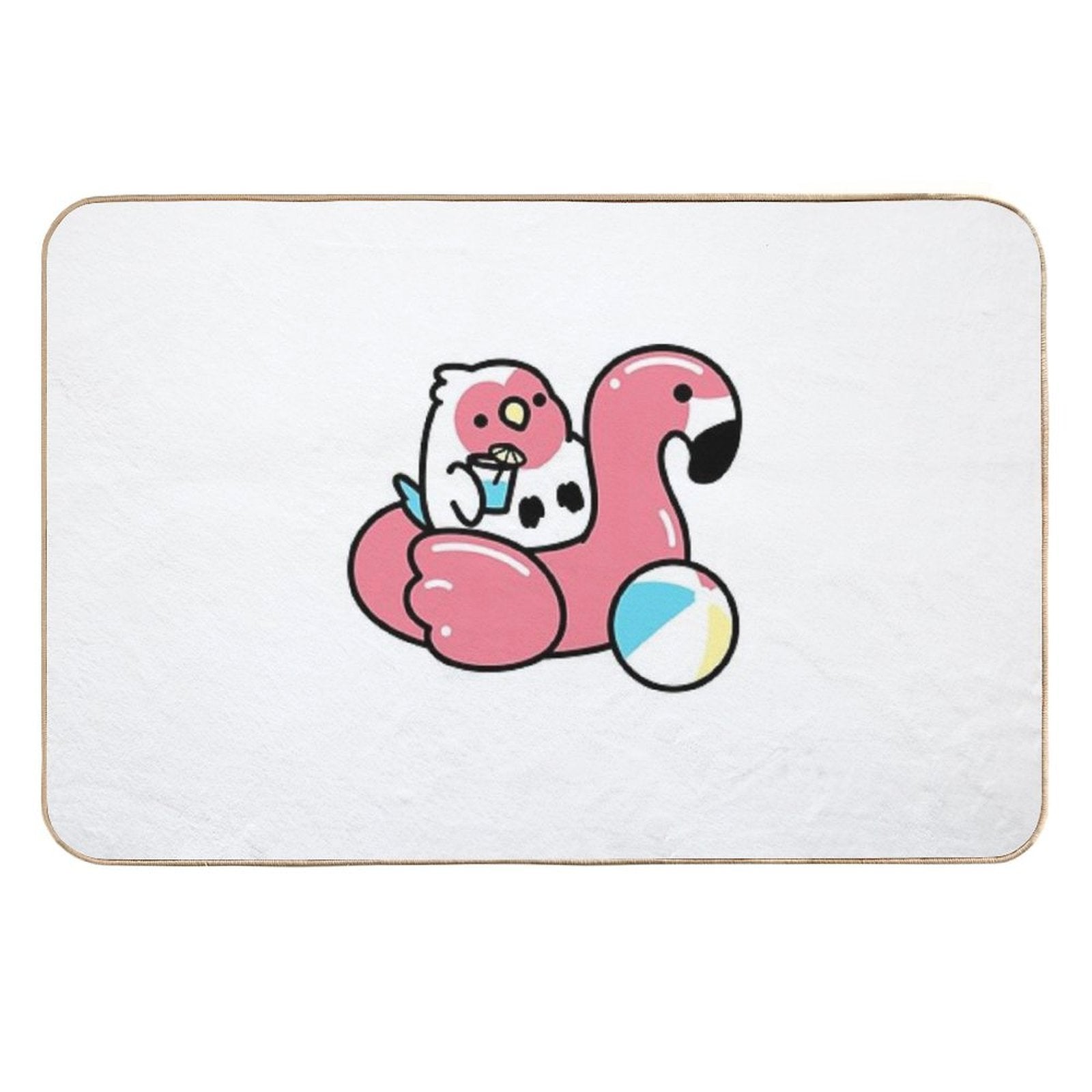 Flamingo Floaty Cody  Rapid-Drying Bath Mat