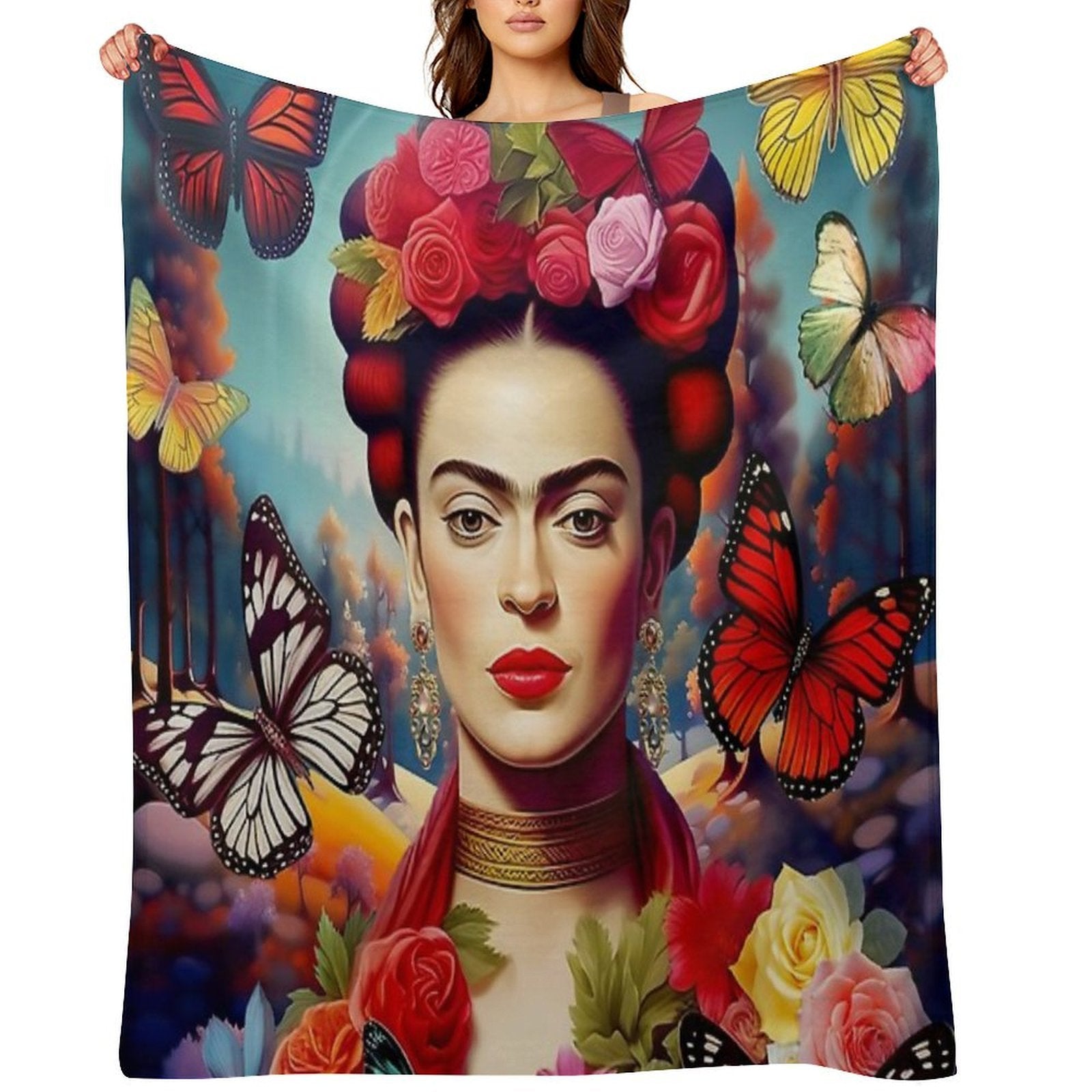 Frida Kahlo 14 Eco-conscious Throw Blanket