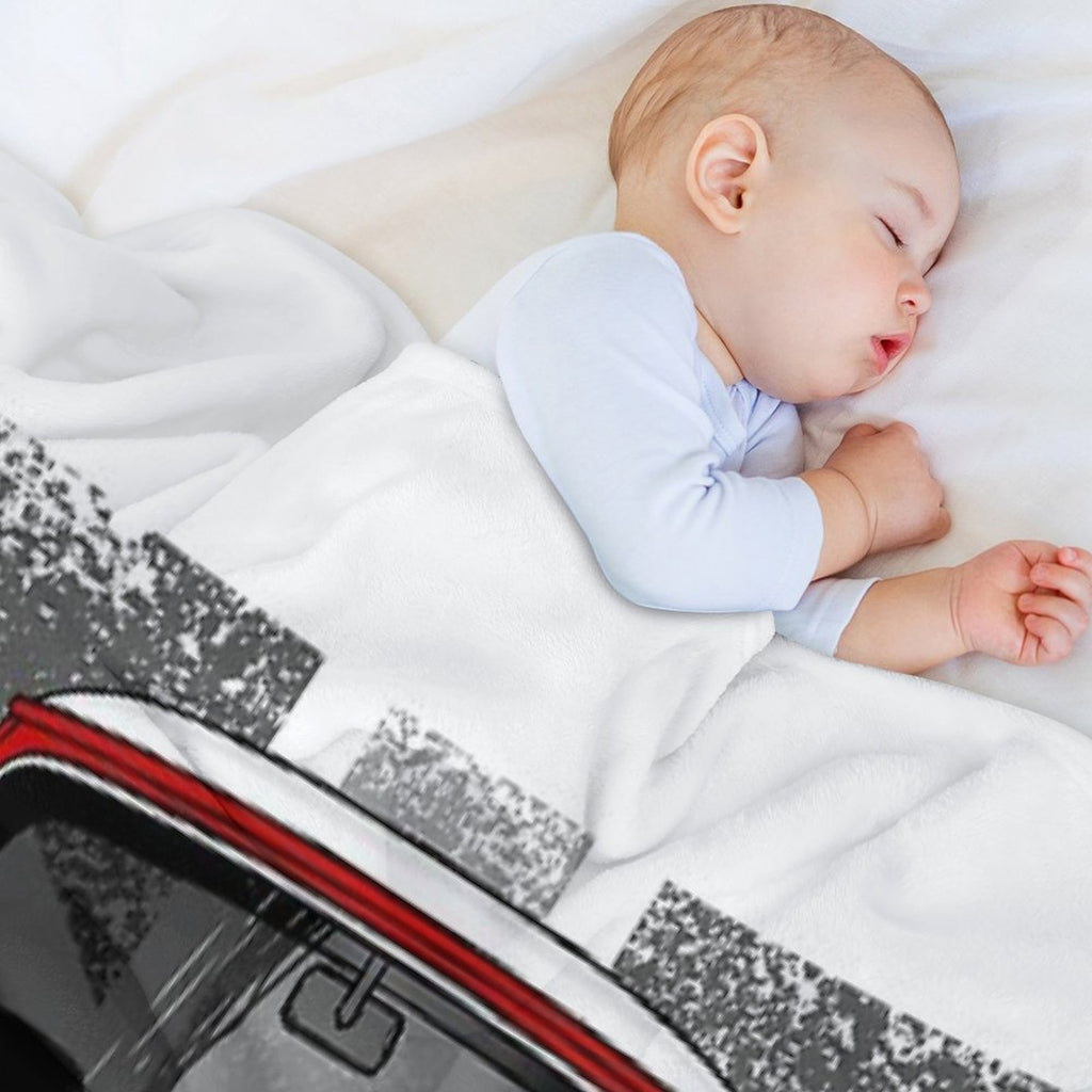 The Classic British Utility with A Union Jack Bottom Plush Throw Blanket