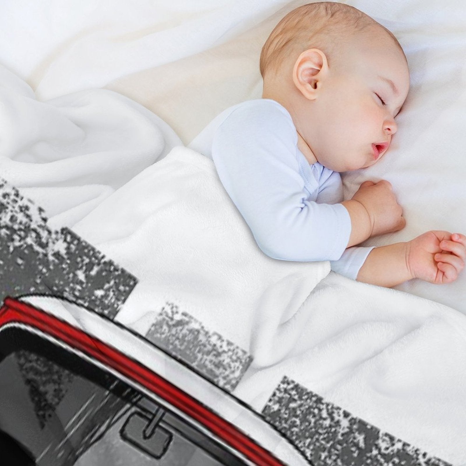 The Classic British Utility with A Union Jack Bottom Plush Throw Blanket