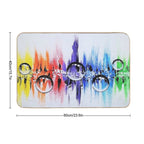 Eric Morecambe Rainbow Drops  Easy To Clean Bath Mat