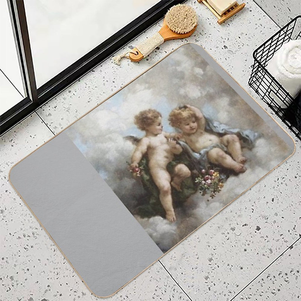 Cherub Renaissance Art Aesthetic UPDATED  Eco-Friendly Bath Mat