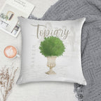 Topiary #2 Soft Reinforced Edging Throw Pillow