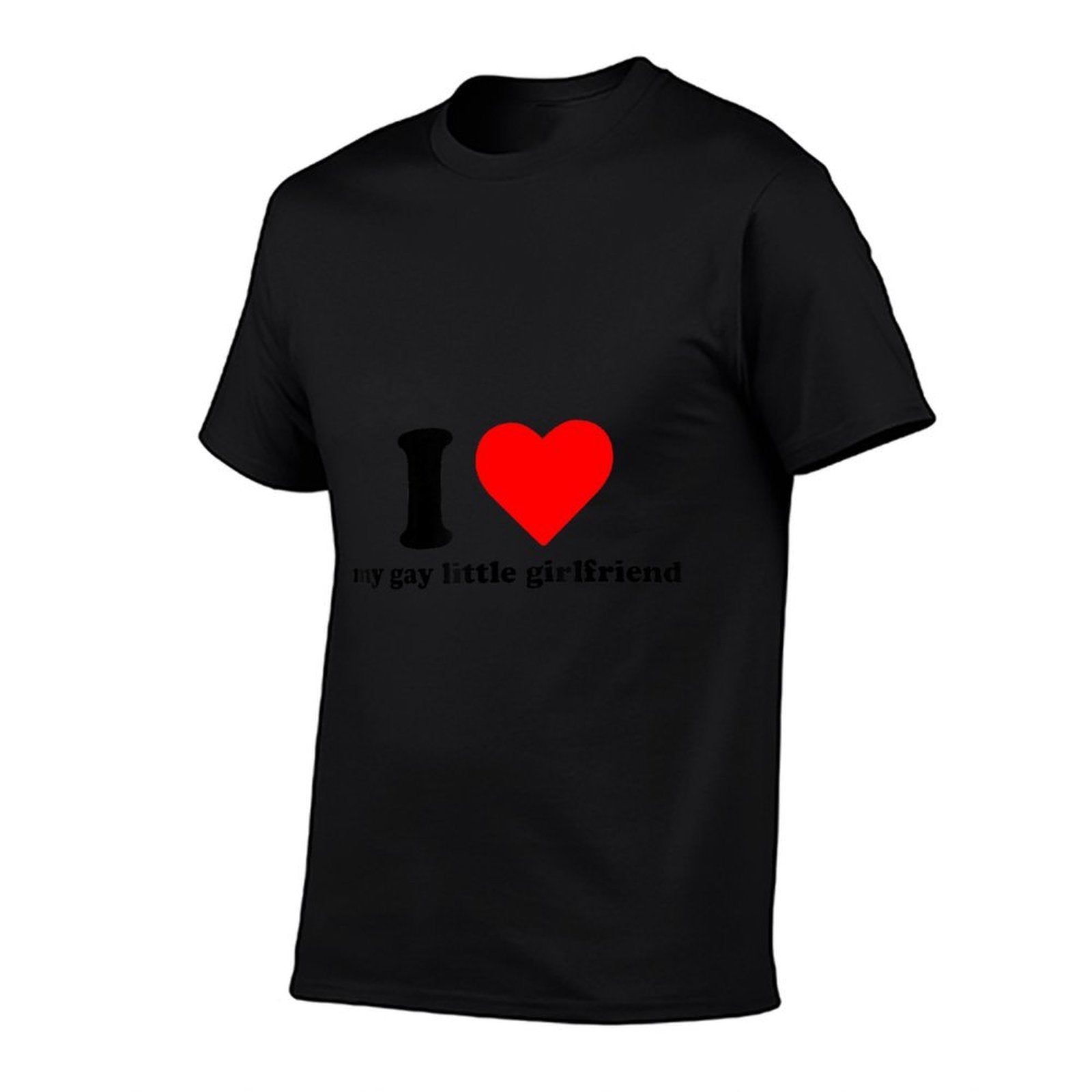 I Love My Gay Little Girlfriend Funny Cute Lesbian LGBT Love  Fade-proof Color T-Shirt
