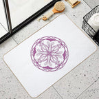 Purple Flower Mandala  Odorless Bath Mat
