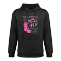 Stepping Into My 40th Birthday With My Boots On The Ground Cotton-Polyester Blend Hoodie