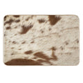 Cow Hide Brown & White  Easy To Clean Bath Mat