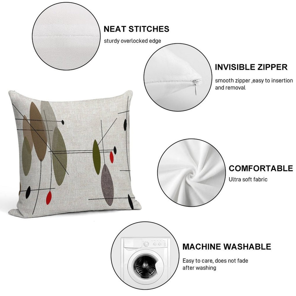 Hanging Orbs Soft Easy Maintenance Throw Pillow